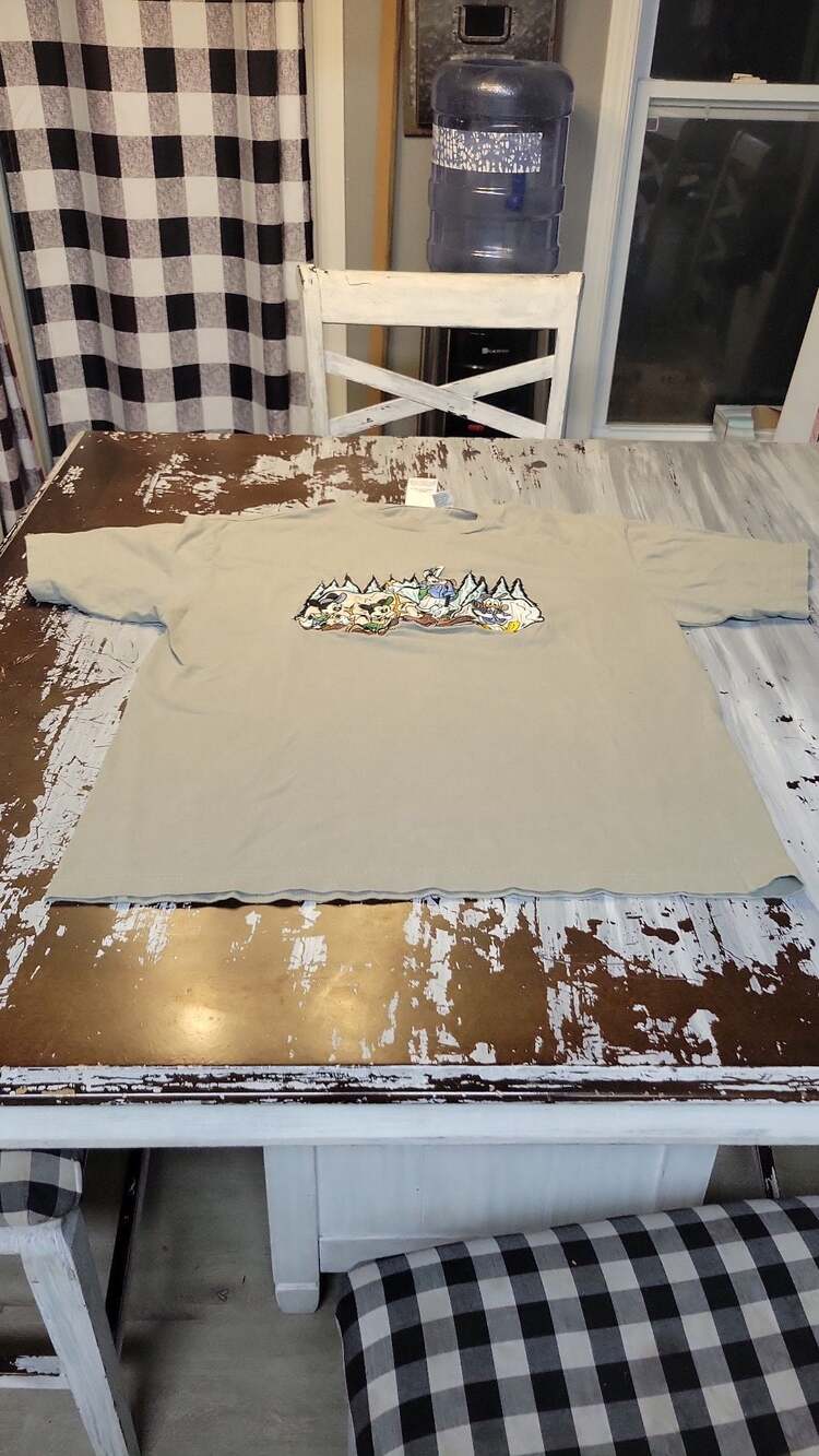 Vintage Mickey Inc. Disney Embroidered Hiking T-Shirt Mickey Minnie Goofy Donald